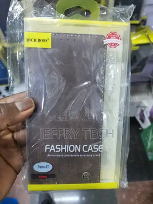 Jotech Flip Richboss Leather Cover for Oppo Reno 8t-Brown