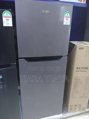 Von Vart 25nhs Double Door Fridge 220 Litres Silver