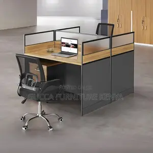 Workstations:Office 2-Seater Wood Color Top Workstation