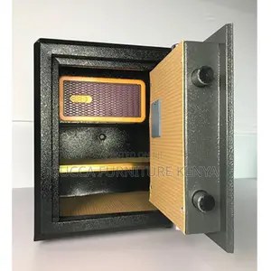 Fireproof Safes: Modern 40kgs Safe Deposit Box in Black
