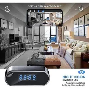 Wall Clock With 1080p Smart Wireless Wi-Fi Camera