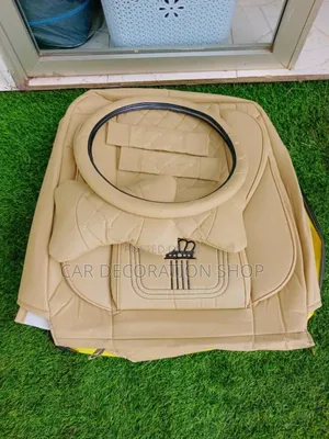 Baije Saloon Cars Seat Cover With Neck Pillow and Steering