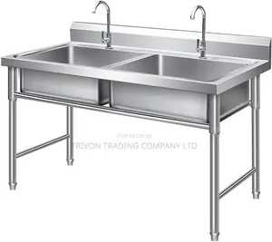 Stainless Steel Double Bowl Sink – Heavy-Duty Spacious