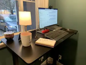 Office Desk: Student Study Sit and Stand Adjustable Desk
