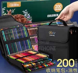 200 Slots Colored Lead Pencils Storage Bag