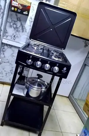 Nunix 4 Gas Burner Stove With Shelf – LTS-01