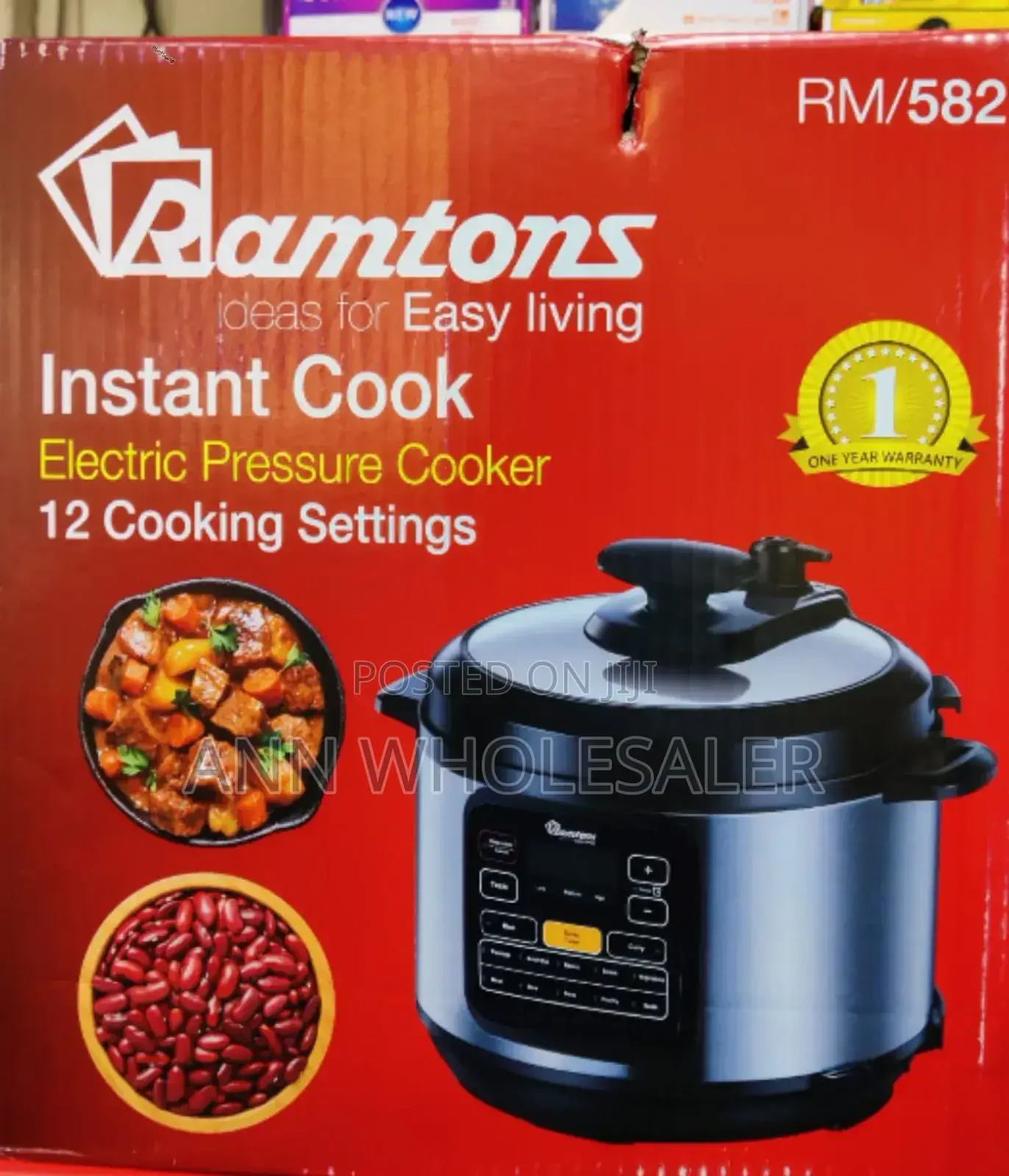 *Ramtons Electric Pressure Cooker 6litres