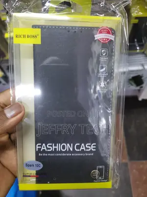 Greyka Tecno Spark 10c Richboss Flip Leather Case -Black