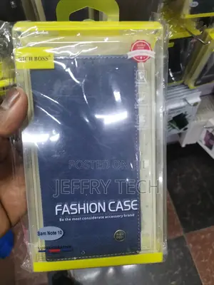 Realtech Leather Richboss Flip Cover for Galaxy Note 10-Blue