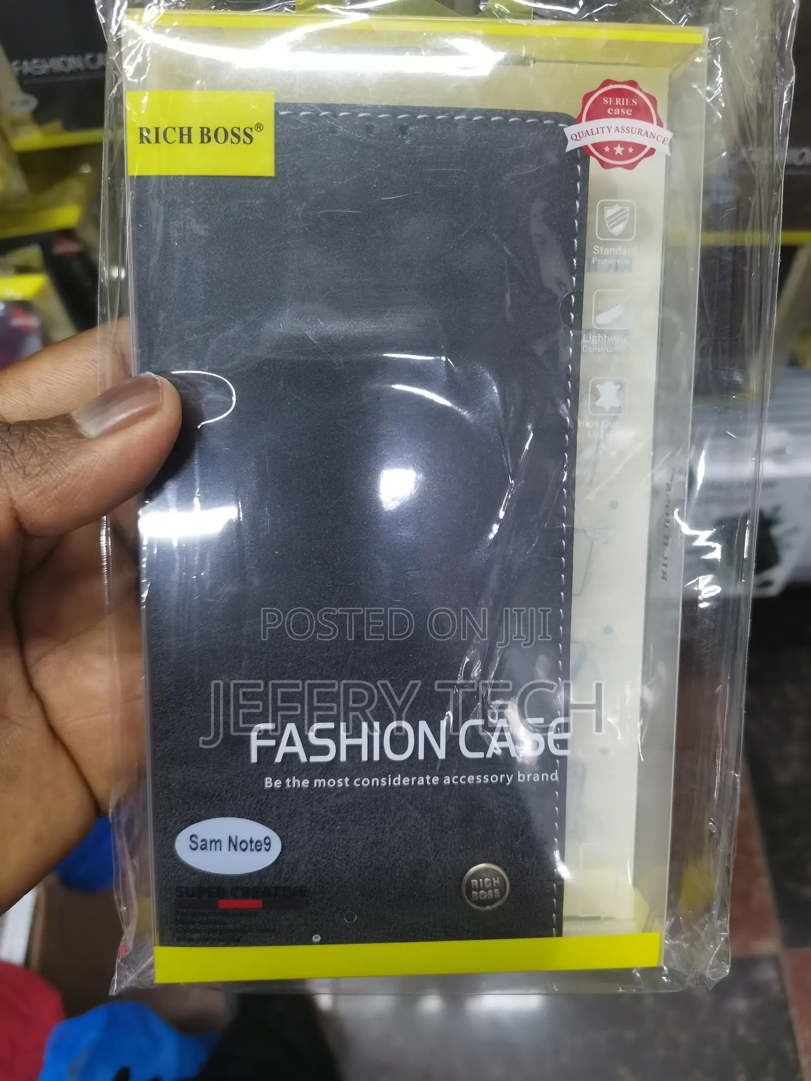Realtech Leather Richboss Flip Cover Forgalaxy Note 9 -Black
