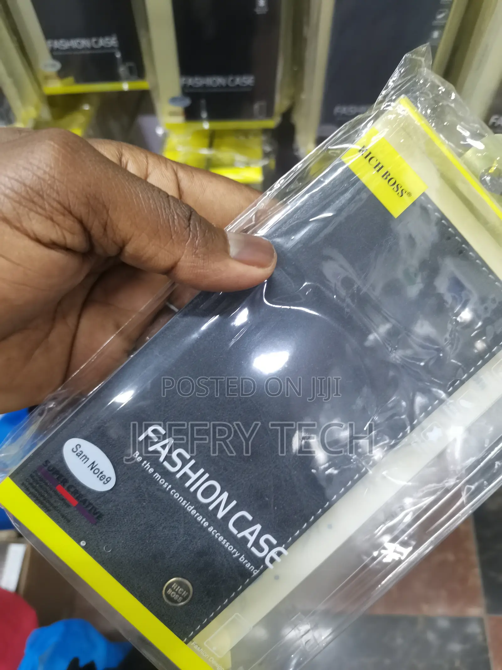 Realtech Leather Richboss Flip Cover Forgalaxy Note 9 -Black