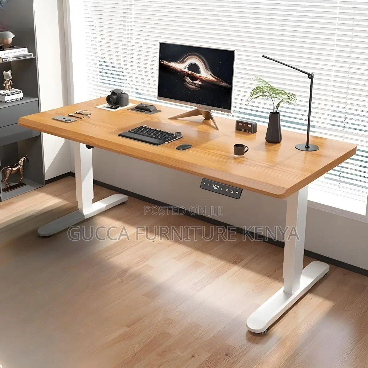 Office Tables:160cm Solid Wood Rectangular Top Standing Desk