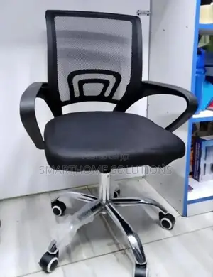 Assembled Mesh Office Chair - Swivel Base Stand, Black