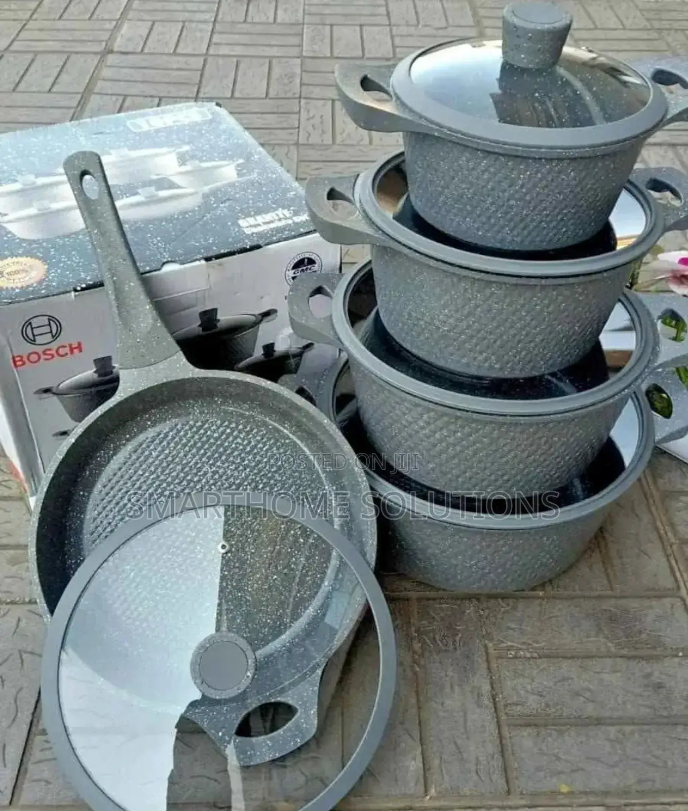 10pc Nin_stick Granite Bosch Cookware. Made in Germany