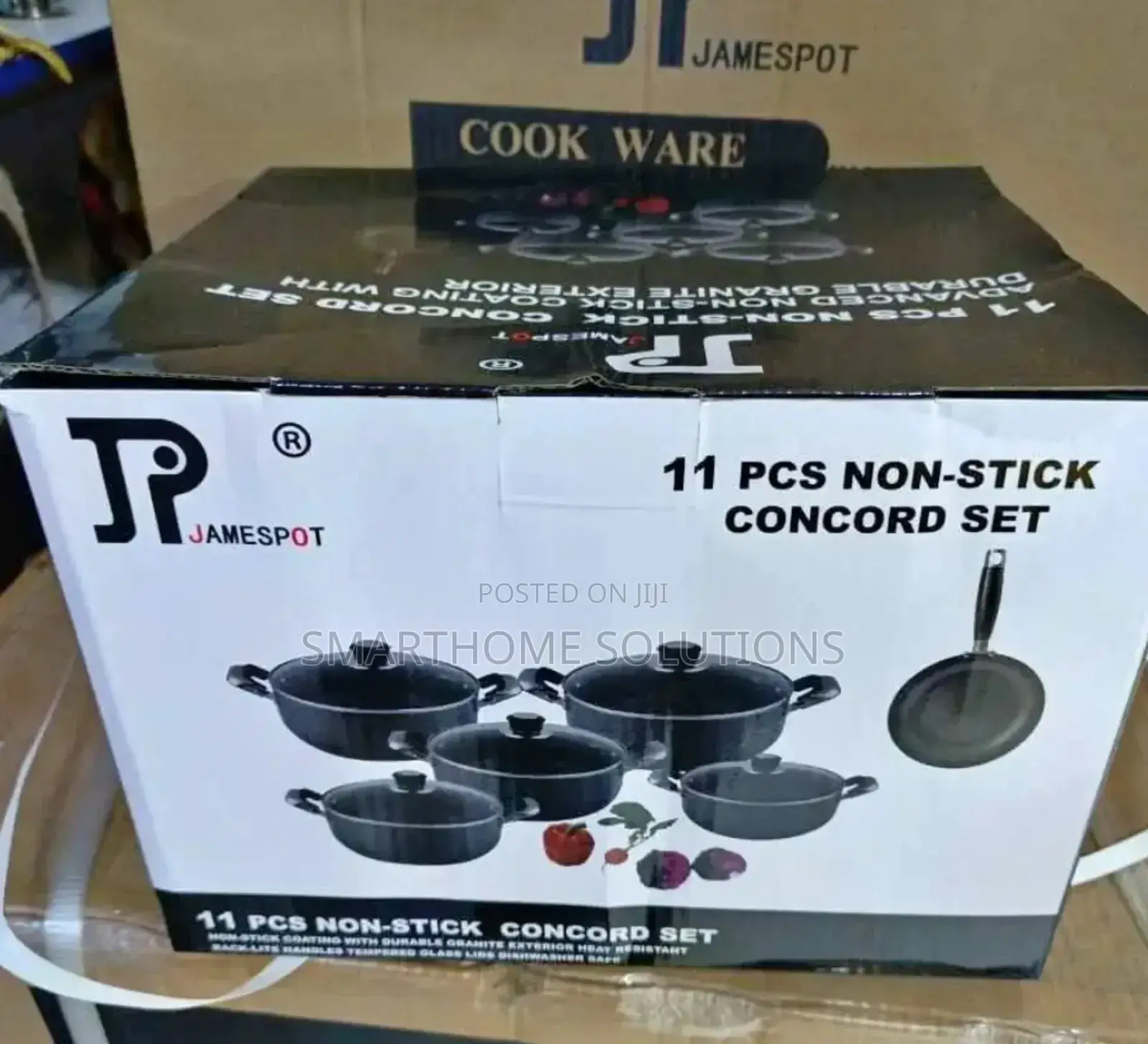 Jamespot J 11pcs Heavy Non-Stick Granite Cooking Pot/Sufuria