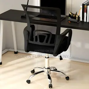 Office Chairs: Secretary Microfiber Fixed Arms Swivel Chair