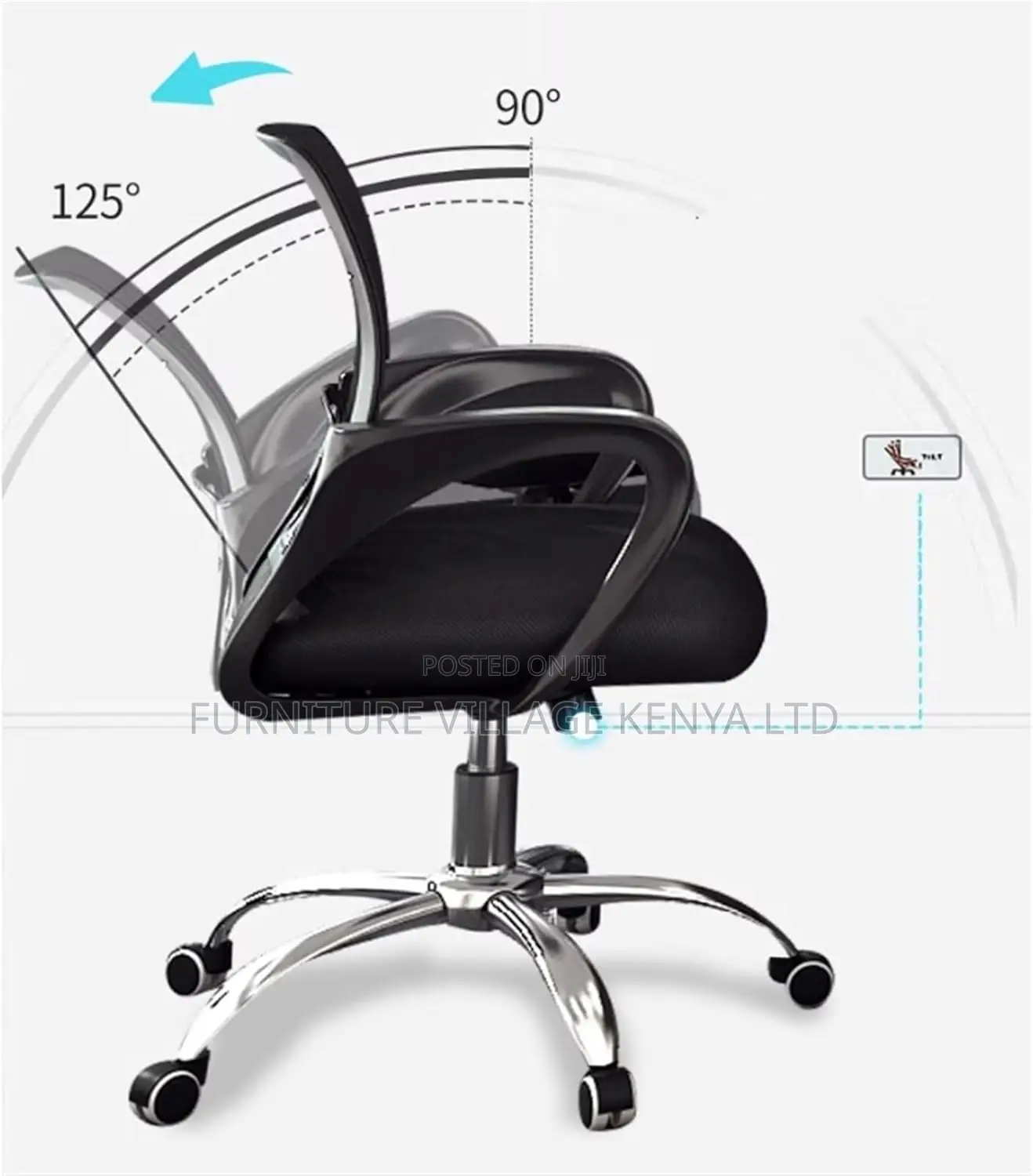 Office Desk: Medium -Back Task Computer Chair