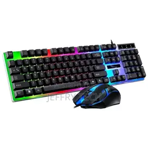 Wired Gaming Keyboard and Mouse Combo With RGB Lights