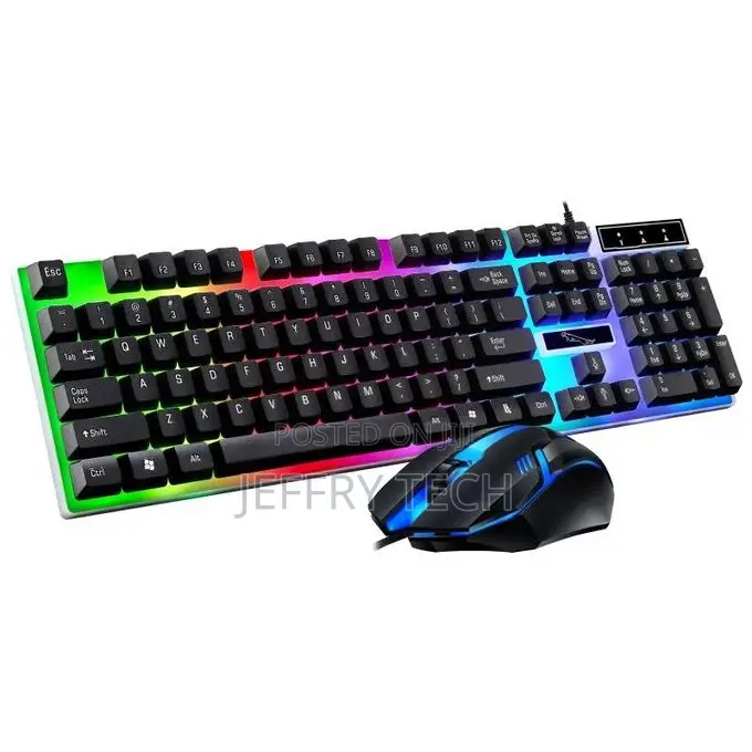 Wired Gaming Keyboard and Mouse Combo With RGB Lights