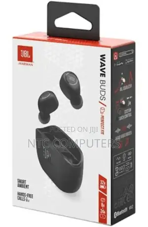 JBL Wave Buds True Wireless Earbuds Black- Jblwbudsblk