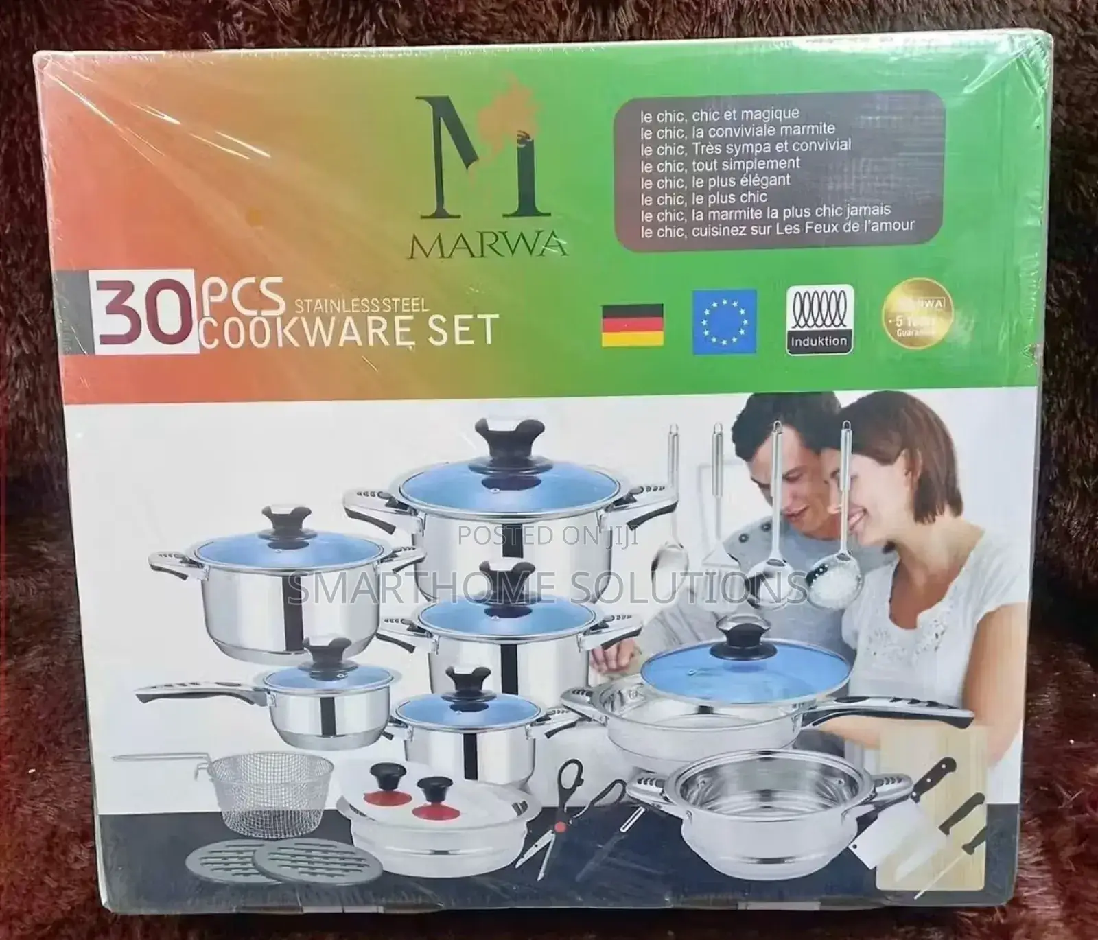 Marwa Stainless Steel Induction Cookware 30pcs