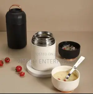 Classic Food Flask Thermos With Foldable Spoon 1050ml
