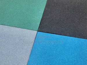 20mm Rubber Tiles, Black, Grey Green and Blue