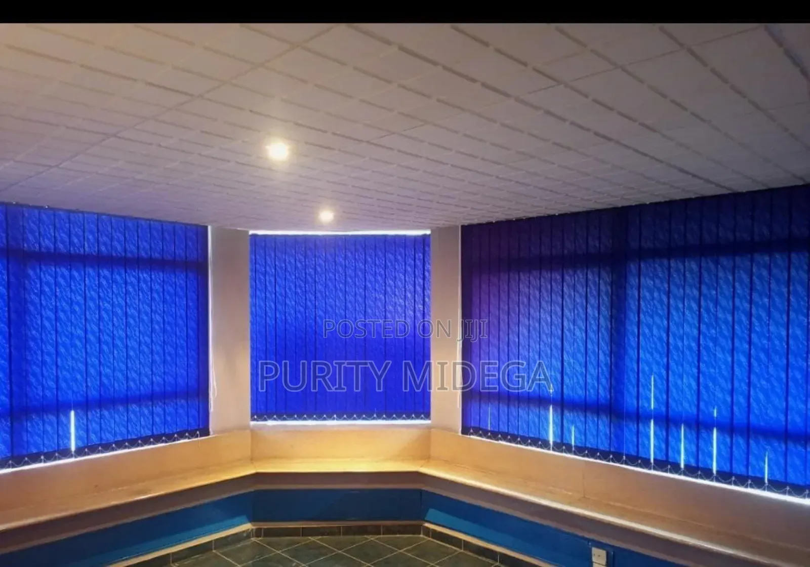 Blue Blackout Vertical Blinds Fabrics