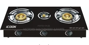 3 Burner Gas Cooker, Glass Top