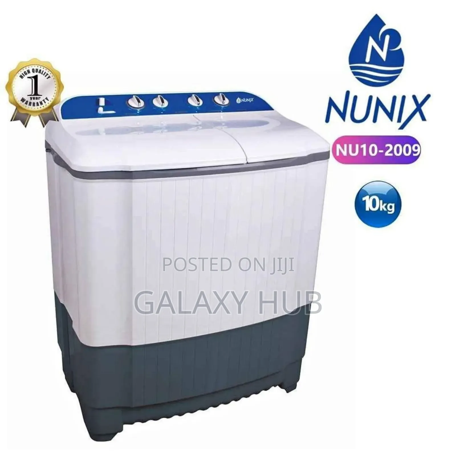 🔥Nunix 10kg Twin Tub Washing Machine