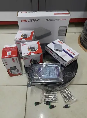 Hikvision 4 Channels Camera Full Colour With Audio Package