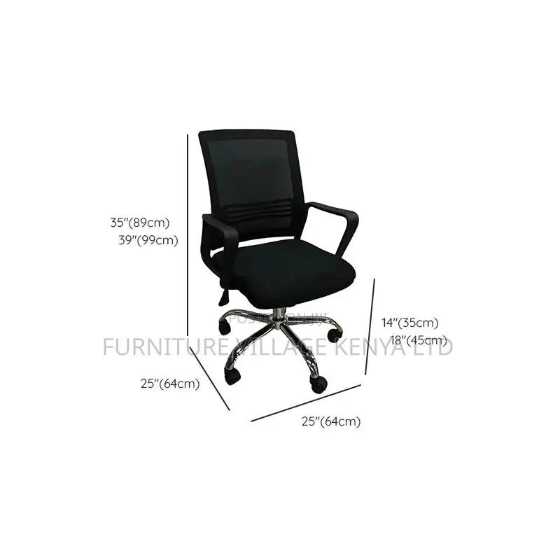 Study Chair With Lumbar Support, Tilt Lock