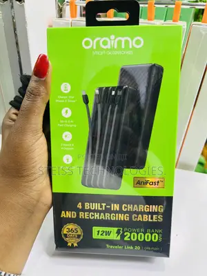 20000mah Oraimo Wired Powerbanks.