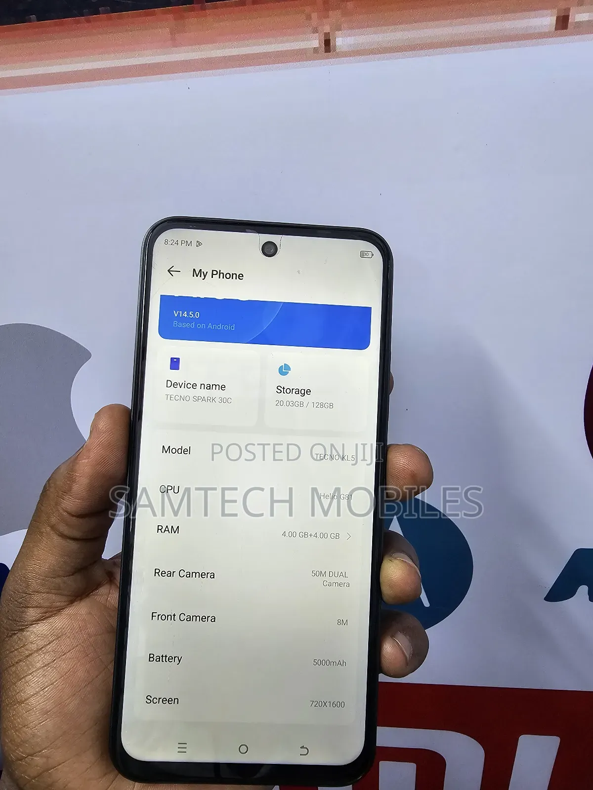 Tecno Spark 30C 128 GB Black