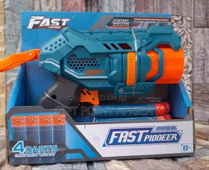 Automatic Nerf Gun for Kids With 4 Rubber Bullets