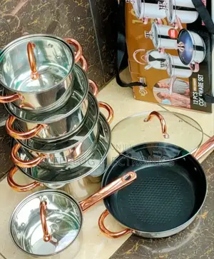 Yimeitai 12pcs Stainless Steel Cookware Sufurias - With Lids