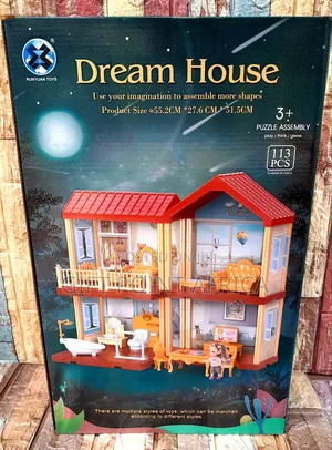 Doll House Dream House With 113 Pieces for Kids