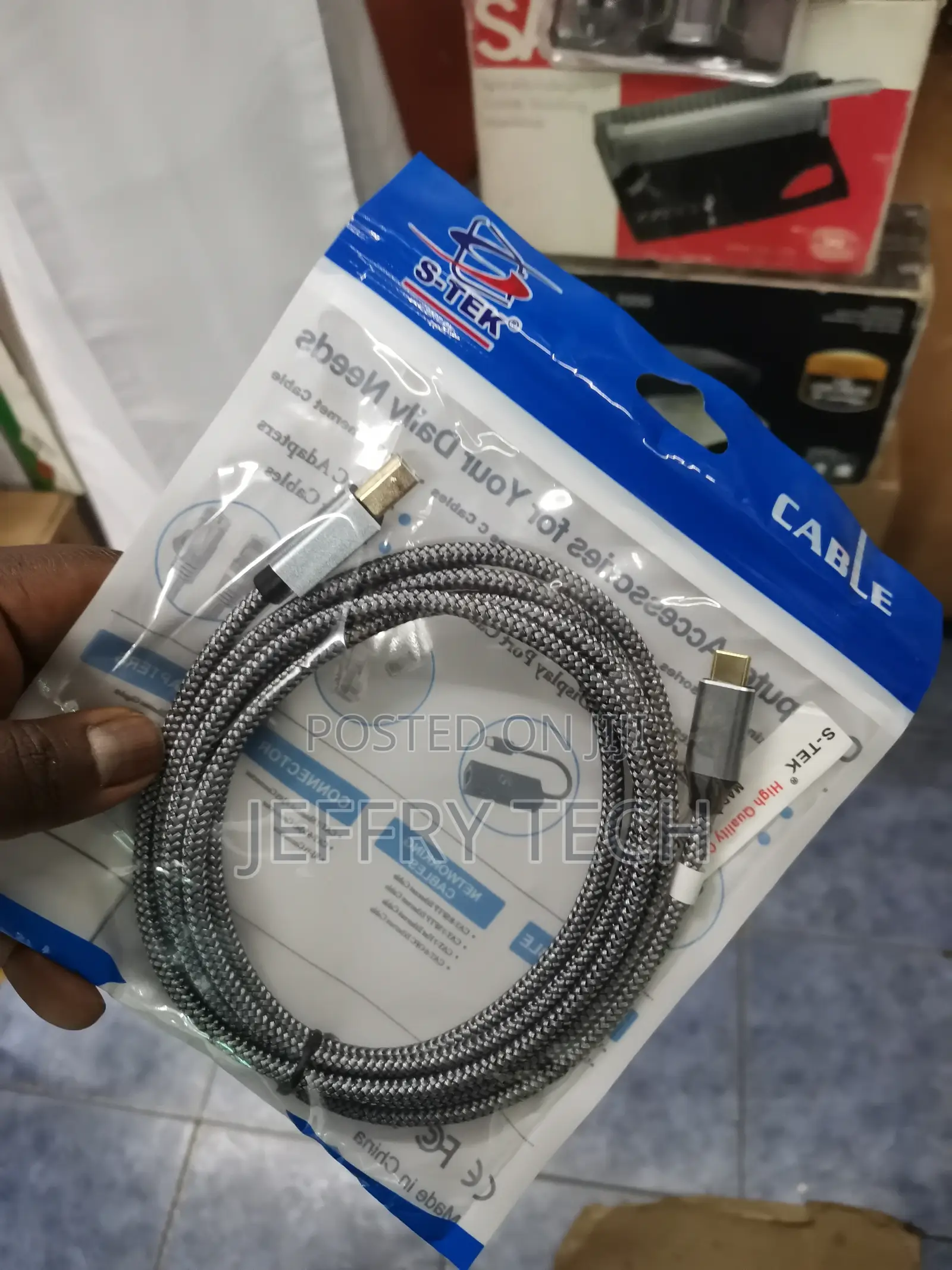 Braided Type C to Printer Cable 2mtrs