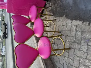 Pink Leather Manicure Pedicure Chairs