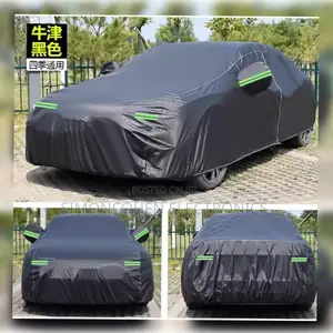 High Quality Black Car Cover With Fleece and a Reflector