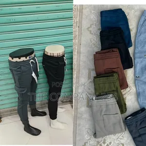 Quality Cotton Designed Plain Side Pocket Cargo Pants