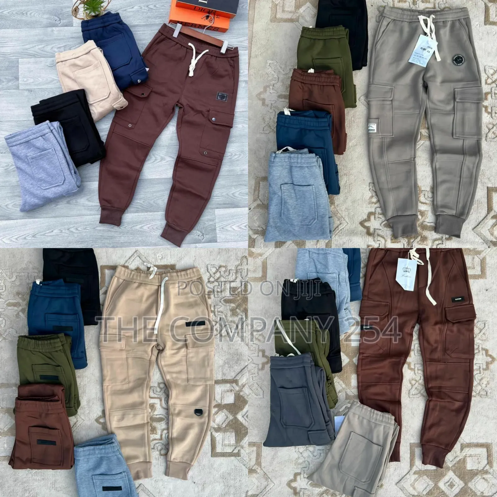 Quality Cotton Designed Plain Side Pocket Cargo Pants