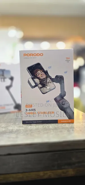 Porodo 3-Axis Gimbal Stabilizer Magnetic Fill Light -