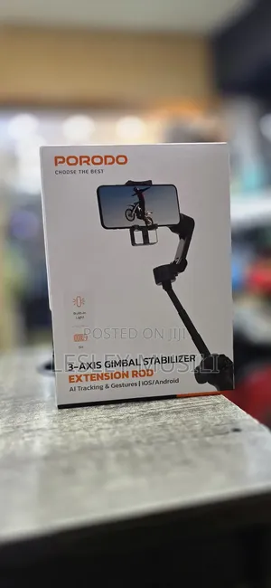 Porodo 3-Axis Gimbal Stabilizer With Ai Tracking