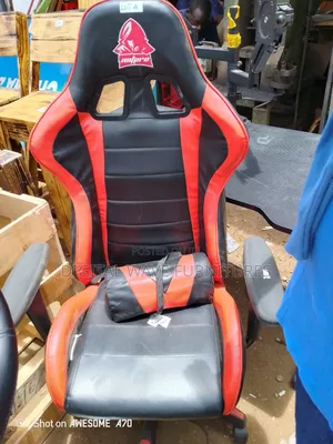 Black Red Leathered Chair