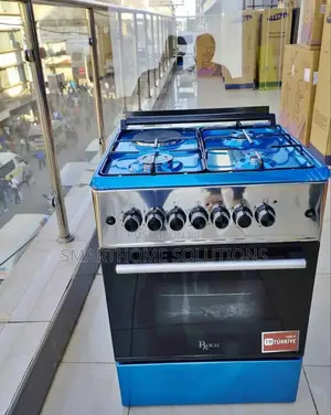 60 by 60 Roch Silver Standing Cooker Jet 3+1* Electric Oven
