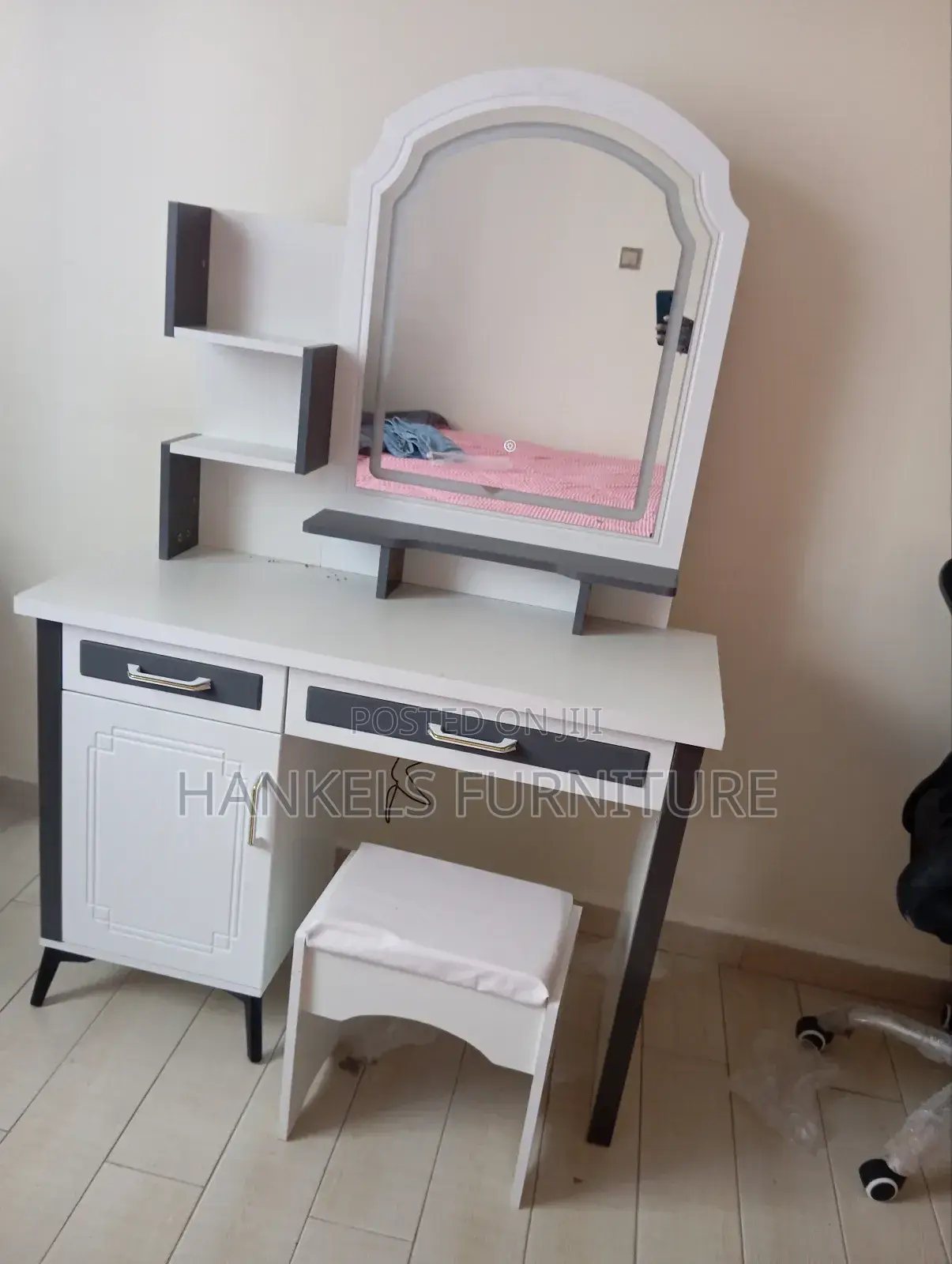 White  Gray Dressing Table