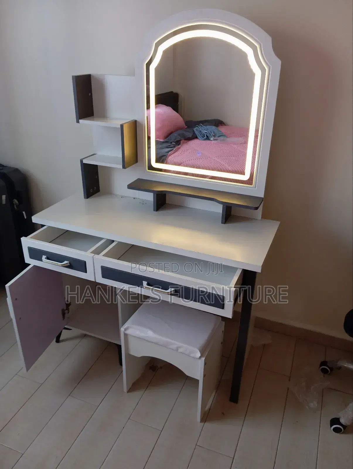 White  Gray Dressing Table