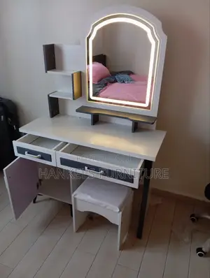 White  Gray Dressing Table