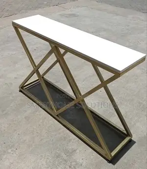Gold Finish Console Table